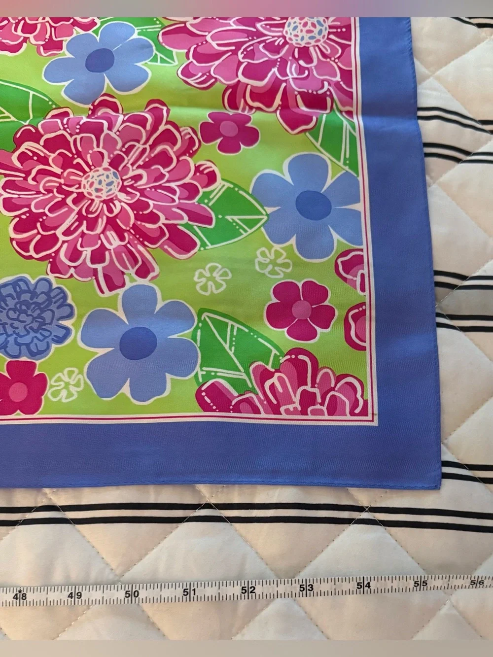 Vintage Lilly Pulitzer Floral Silk Scarf 2005 Ford Breast Cancer Awareness EUC
